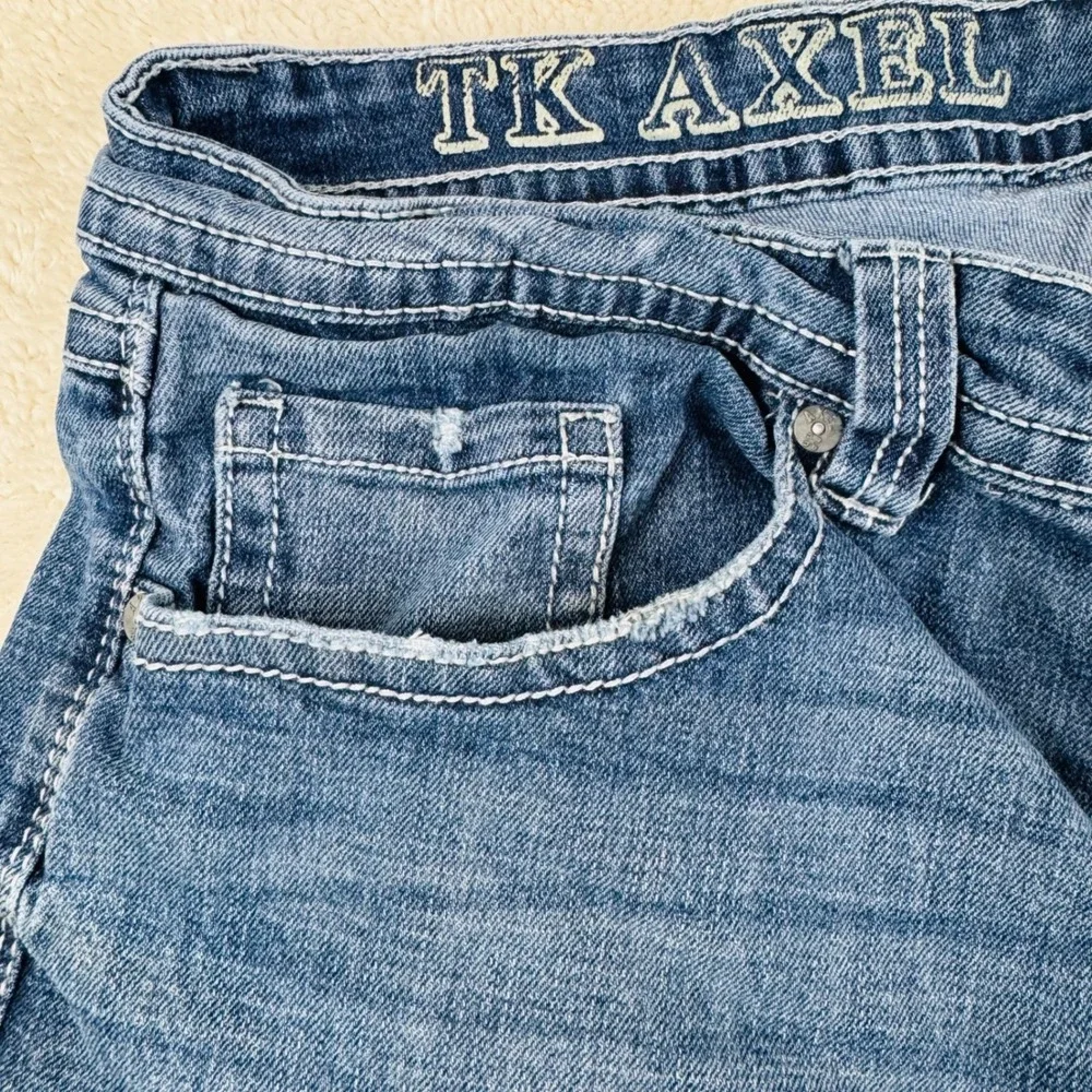 TK Axel Mens Jeans‎ Slim Boot Cut W34 Blue Denim Casual Everyday Wear